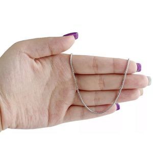 REAL WHITE GOLD 10K Franco Box Chain Diamond Cut